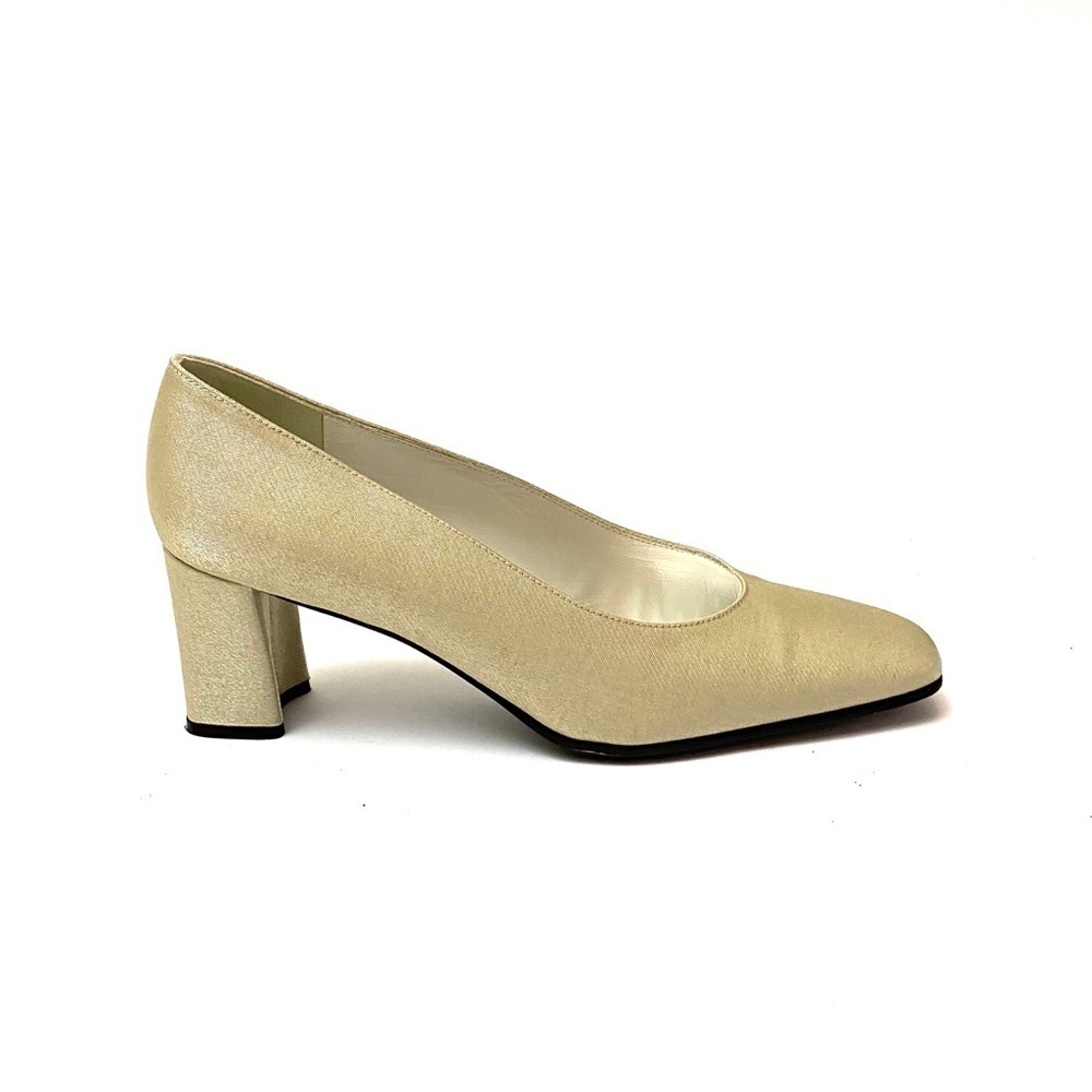 Stuart Weitzman | Vintage 1990s silver lamé heels